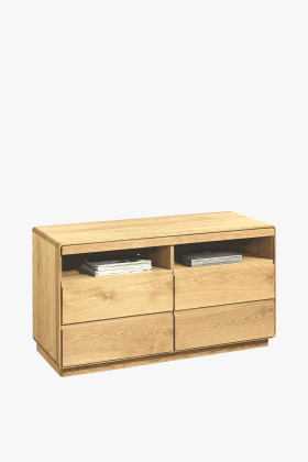 Masszív tölgyfa TV komód, Helsinki Típus 22, natural színű